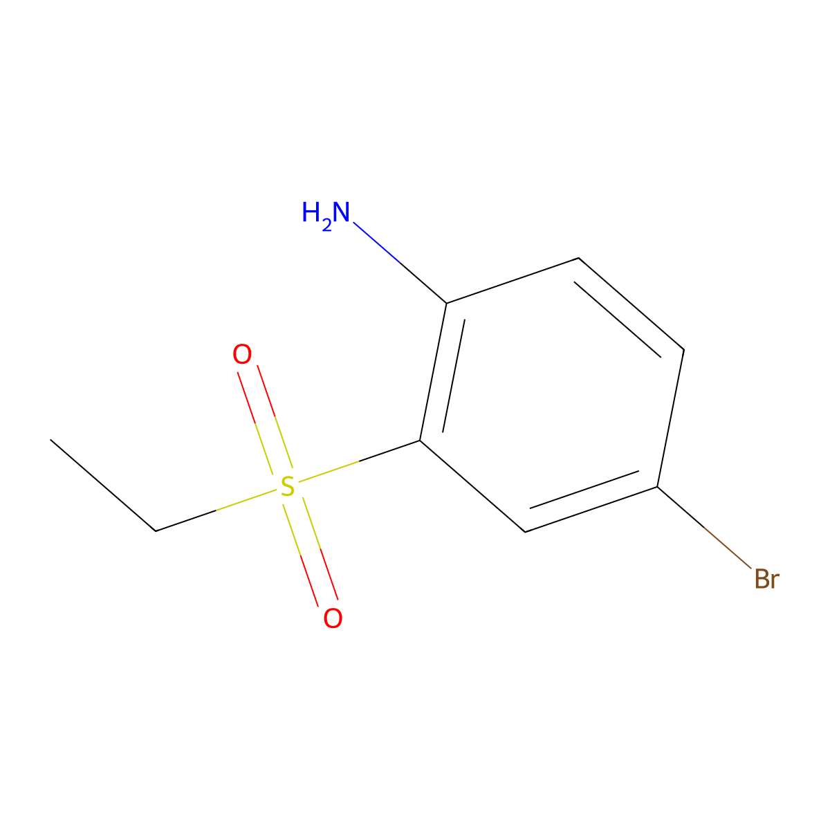 4-Bromo-2-(ethanesulfonyl)aniline molecular structure, CAS 1496140-07-8