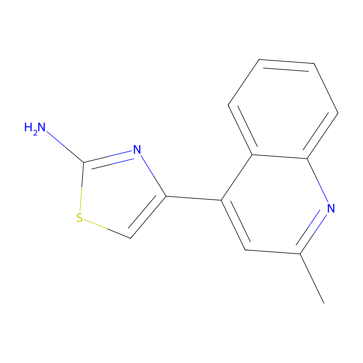 4-(2-Methylquinolin-4-yl)-1,3-thiazol-2-amine molecular structure, CAS 1496143-06-6