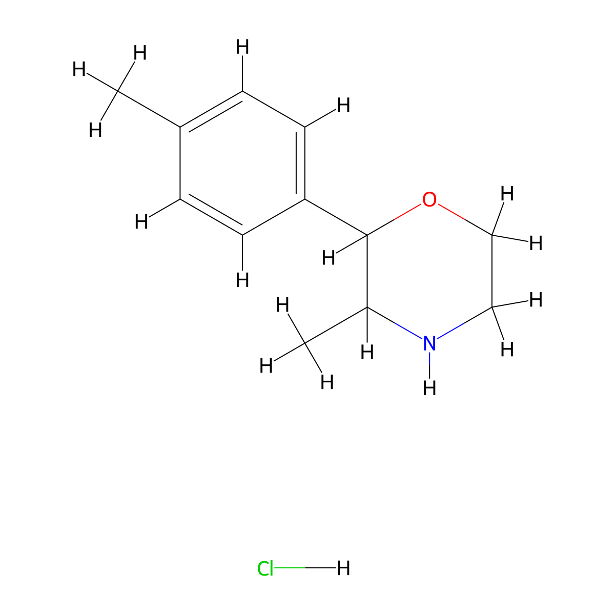 3-Methyl-2-(4-methylphenyl)morpholine hydrochloride molecular structure, CAS 1496165-49-1