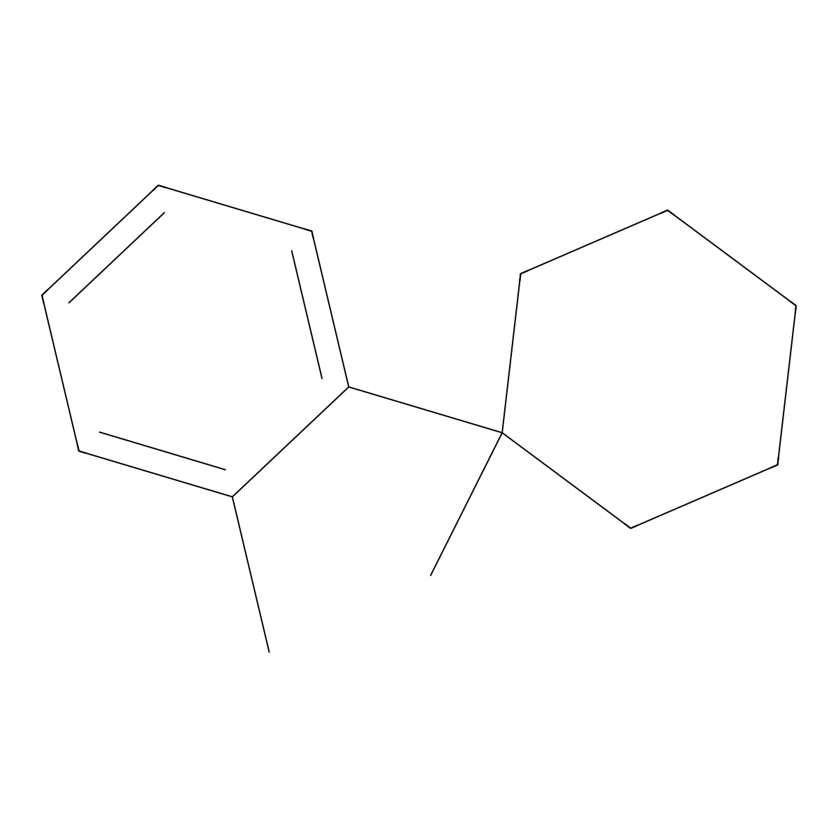 1-Methyl-2-(1-methylcyclohexyl)benzene molecular structure, CAS 14962-10-8