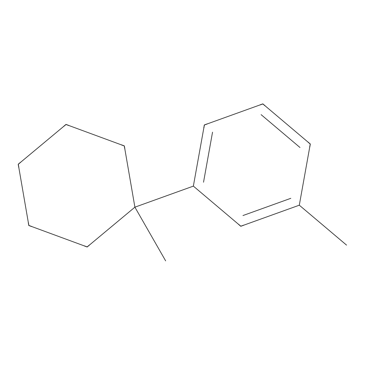 1-Methyl-3-(1-methylcyclohexyl)benzene molecular structure, CAS 14962-11-9