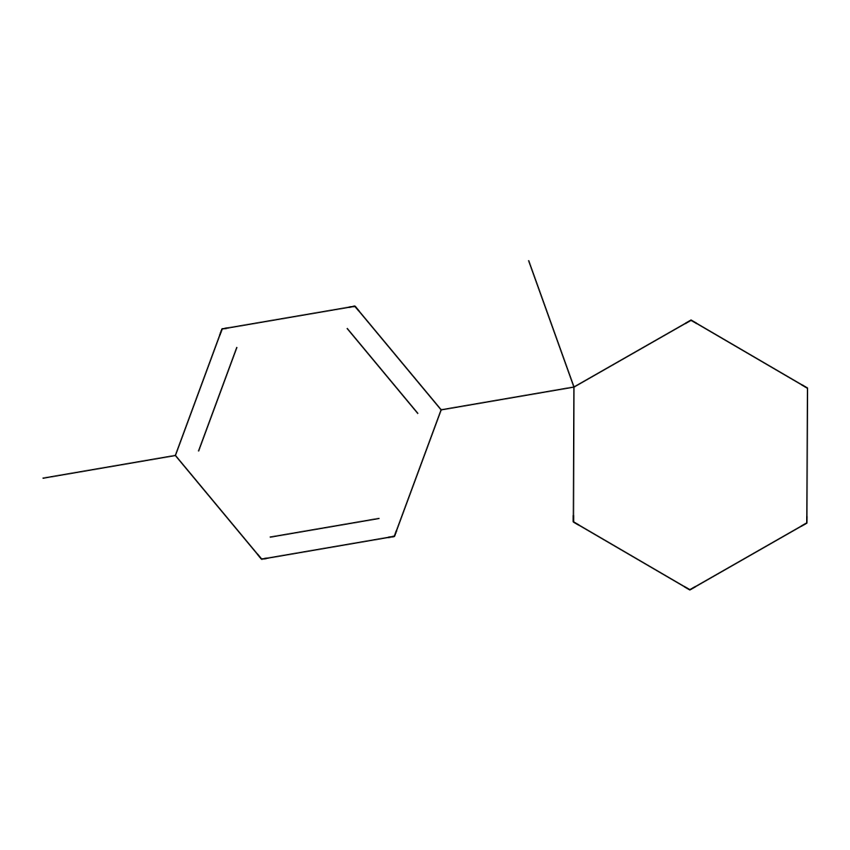 1-Methyl-4-(1-methylcyclohexyl)benzene molecular structure, CAS 14962-12-0