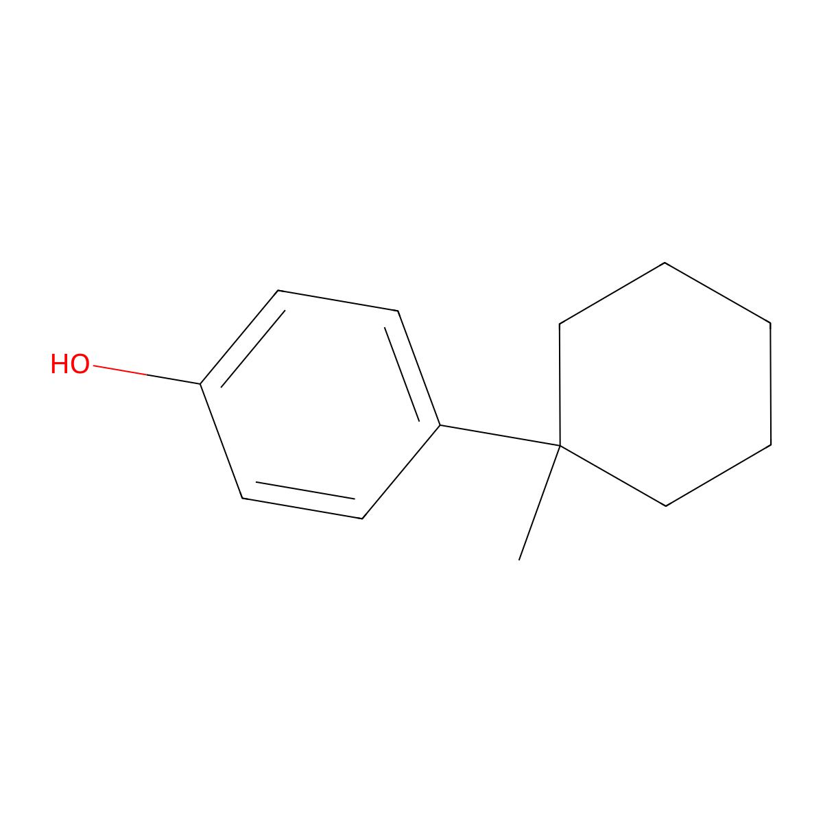4-(1-Methylcyclohexyl)phenol molecular structure, CAS 14962-20-0