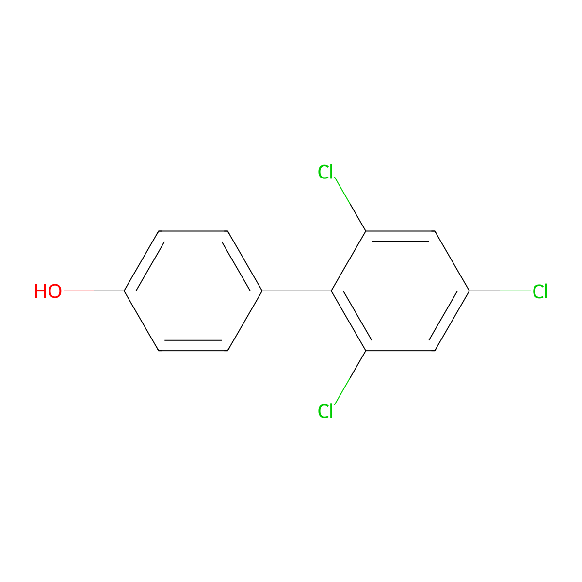 2',4',6'-Trichloro-4-biphenylol molecular structure, CAS 14962-28-8