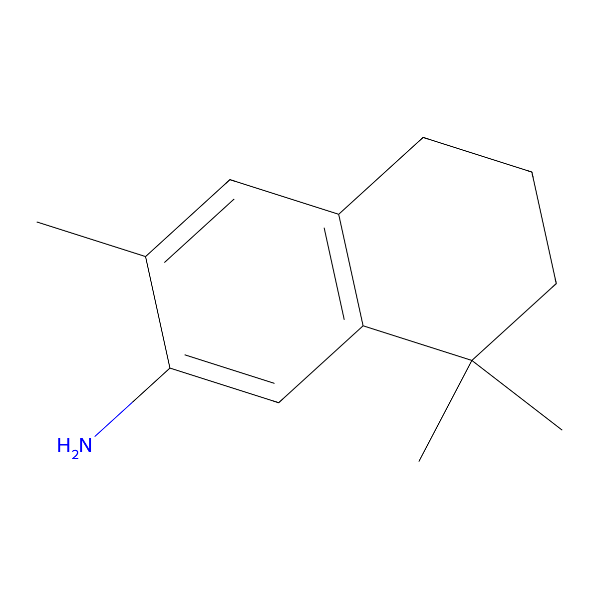 3,8,8-Trimethyl-5,6,7,8-tetrahydronaphthalen-2-amine molecular structure, CAS 149620-30-4