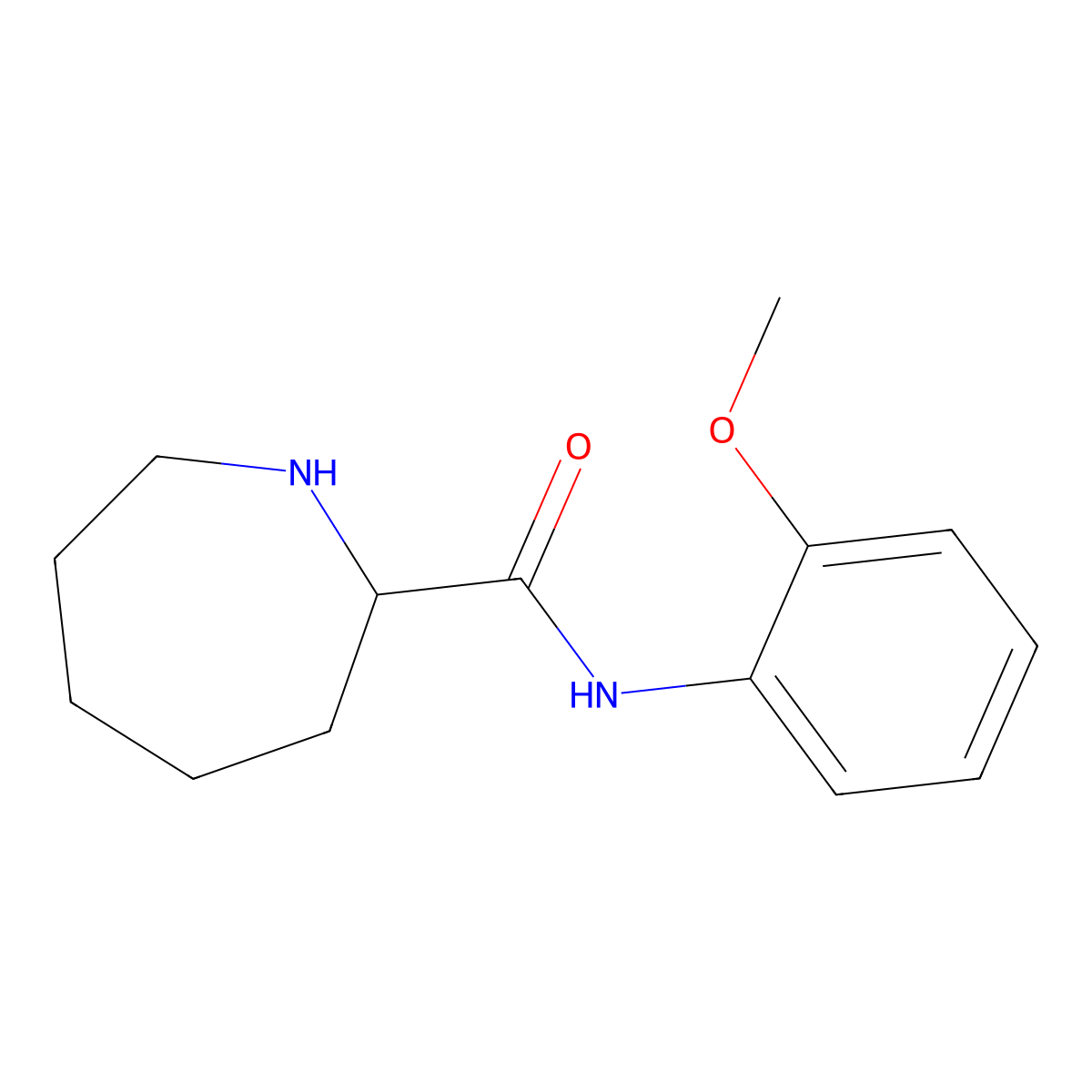 N-(2-methoxyphenyl)azepane-2-carboxamide molecular structure, CAS 1496203-01-0