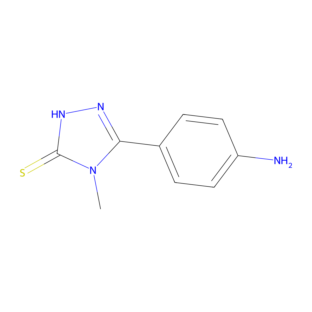 5-(4-Amino-phenyl)-4-methyl-4H-[1,2,4]triazole-3-thiol molecular structure, CAS 149622-77-5