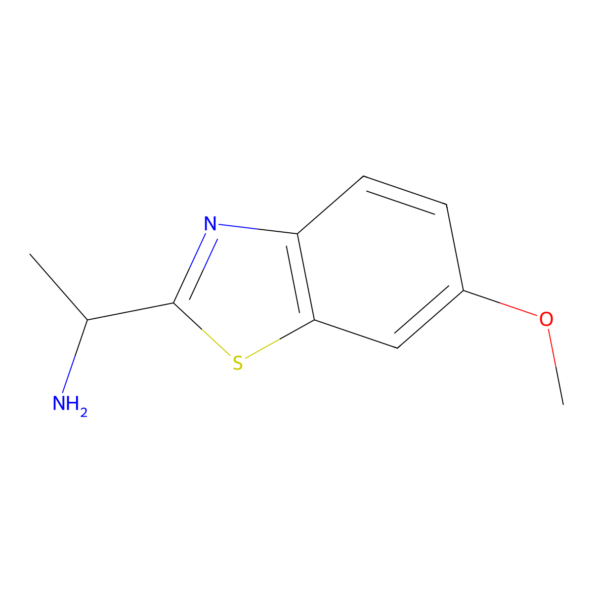 1-(6-Methoxybenzo[d]thiazol-2-yl)ethanamine molecular structure, CAS 1496221-13-6
