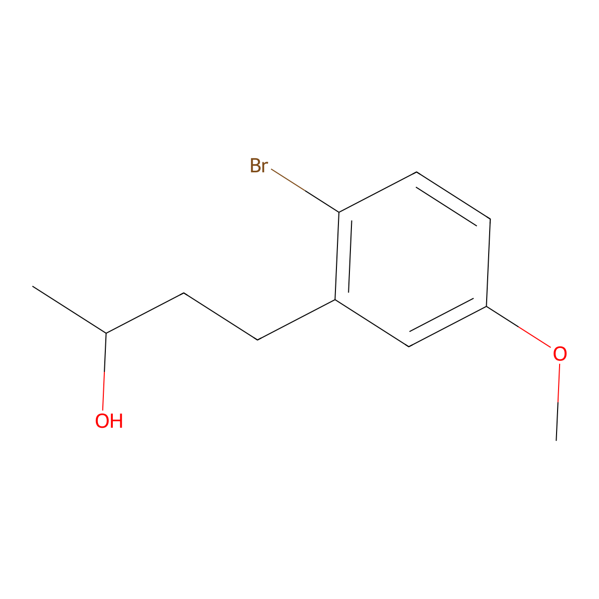 4-(2-Bromo-5-methoxyphenyl)butan-2-ol molecular structure, CAS 1496227-39-4