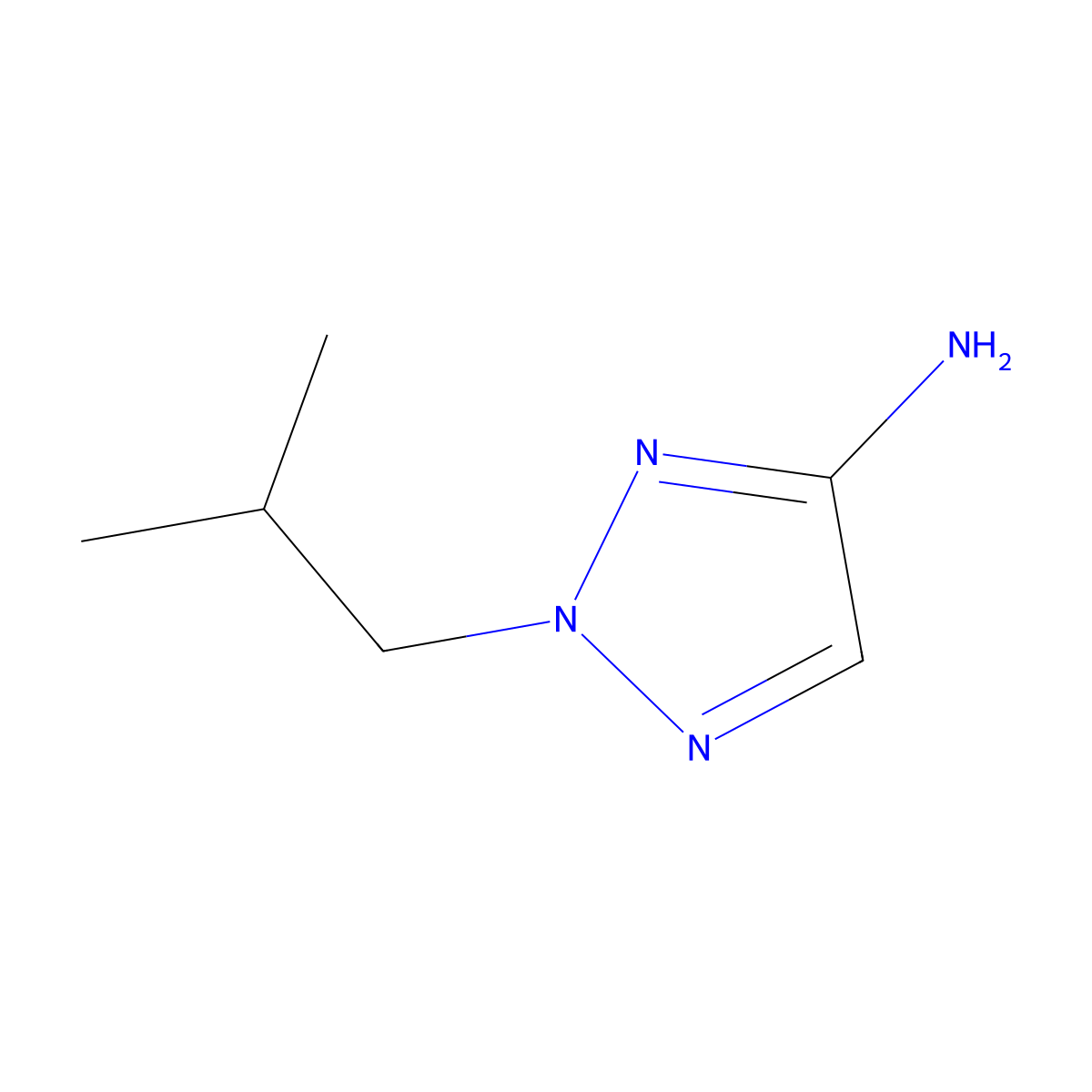 2-(2-Methylpropyl)-2H-1,2,3-triazol-4-amine molecular structure, CAS 1496236-55-5