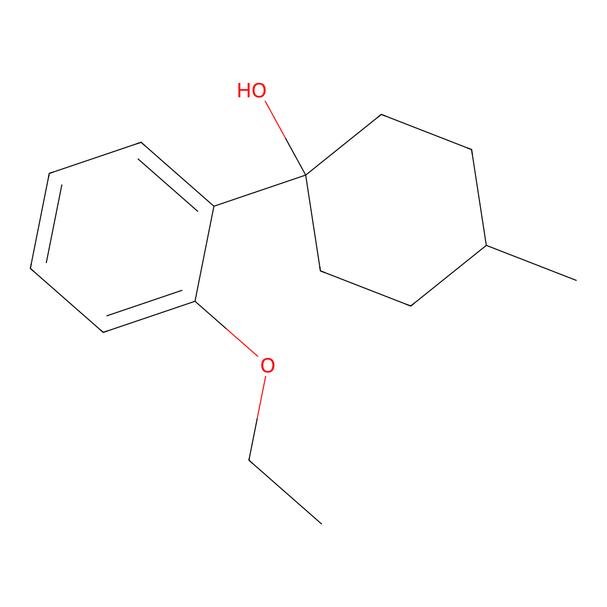 1-(2-Ethoxyphenyl)-4-methylcyclohexanol molecular structure, CAS 1496254-02-4