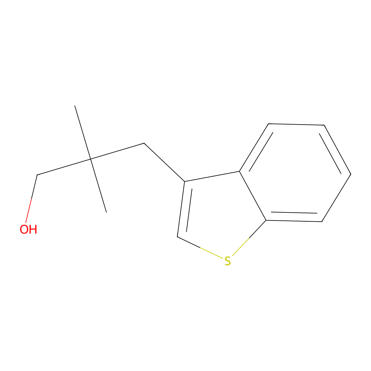 3-(Benzo[b]thiophen-3-yl)-2,2-dimethylpropan-1-ol molecular structure, CAS 1496256-61-1