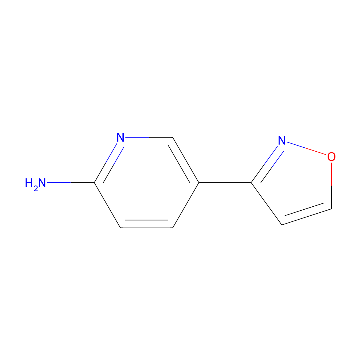 5-(3-Isoxazolyl)-2-pyridinamine molecular structure, CAS 1496260-72-0