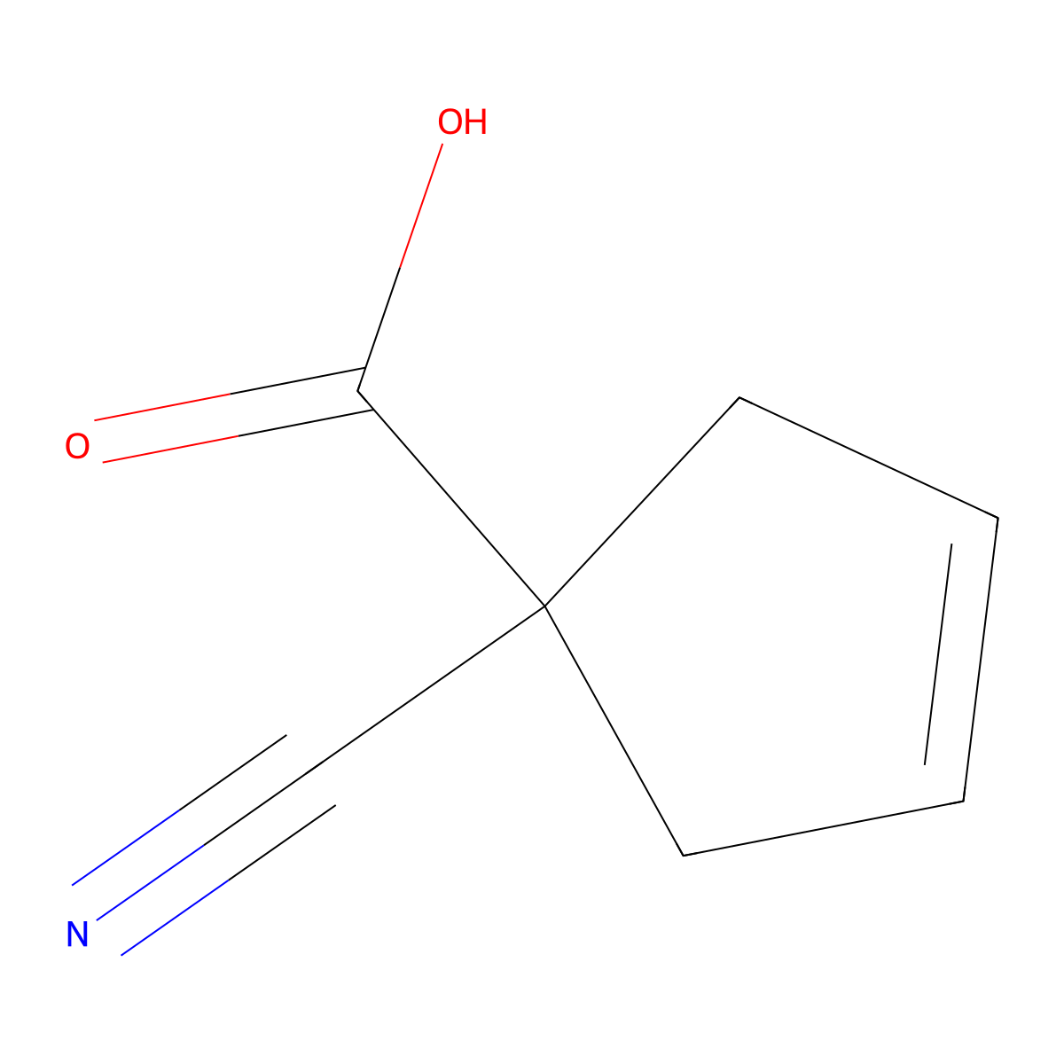 1-Cyanocyclopent-3-ene-1-carboxylic acid molecular structure, CAS 1496263-20-7