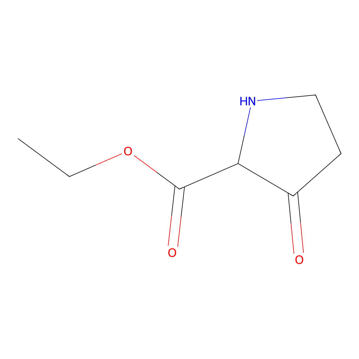 Ethyl 3-oxopyrrolidine-2-carboxylate molecular structure, CAS 1496267-07-2