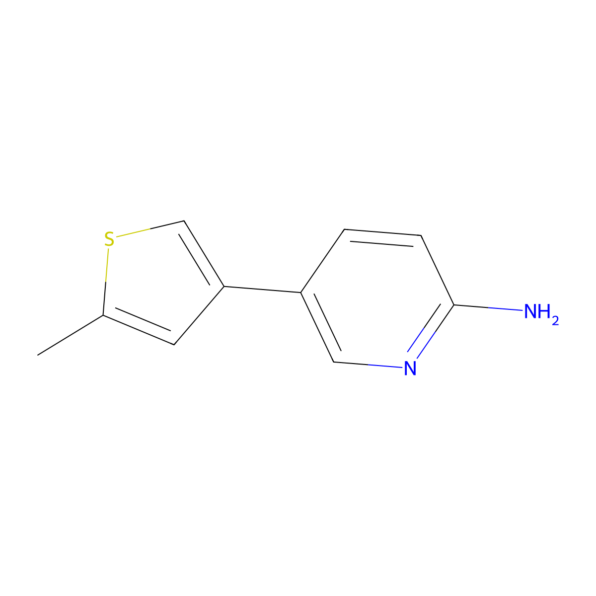 5-(5-Methylthiophen-3-yl)pyridin-2-amine molecular structure, CAS 1496282-32-6