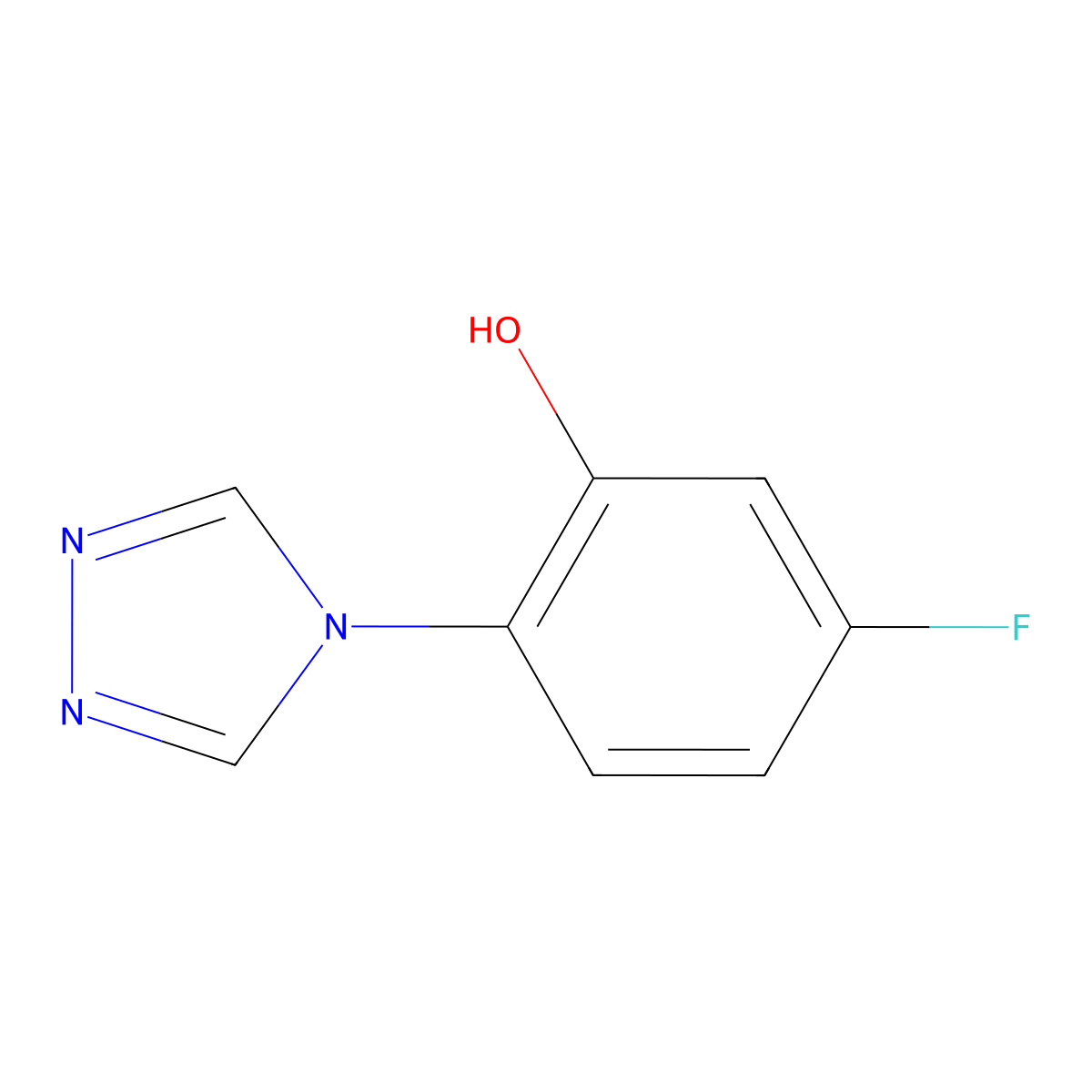 5-Fluoro-2-(4H-1,2,4-triazol-4-yl)phenol molecular structure, CAS 1496282-40-6
