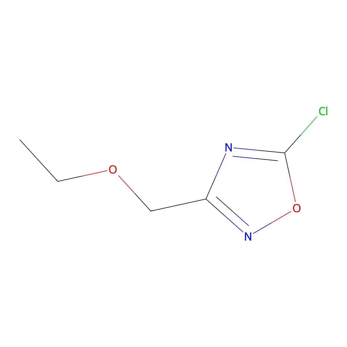 5-Chloro-3-(ethoxymethyl)-1,2,4-oxadiazole molecular structure, CAS 1496282-55-3