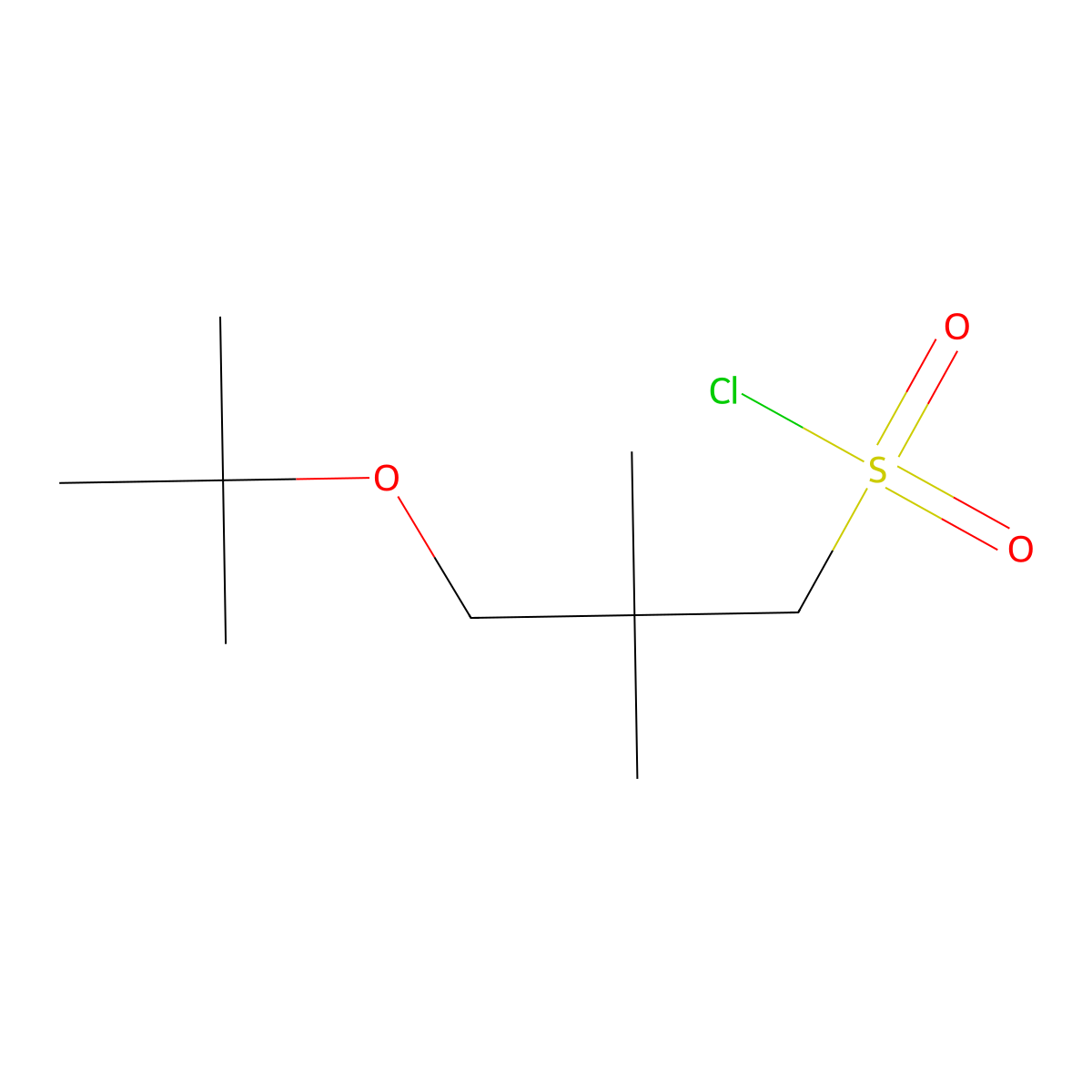 3-(Tert-butoxy)-2,2-dimethylpropane-1-sulfonyl chloride molecular structure, CAS 1496288-44-8