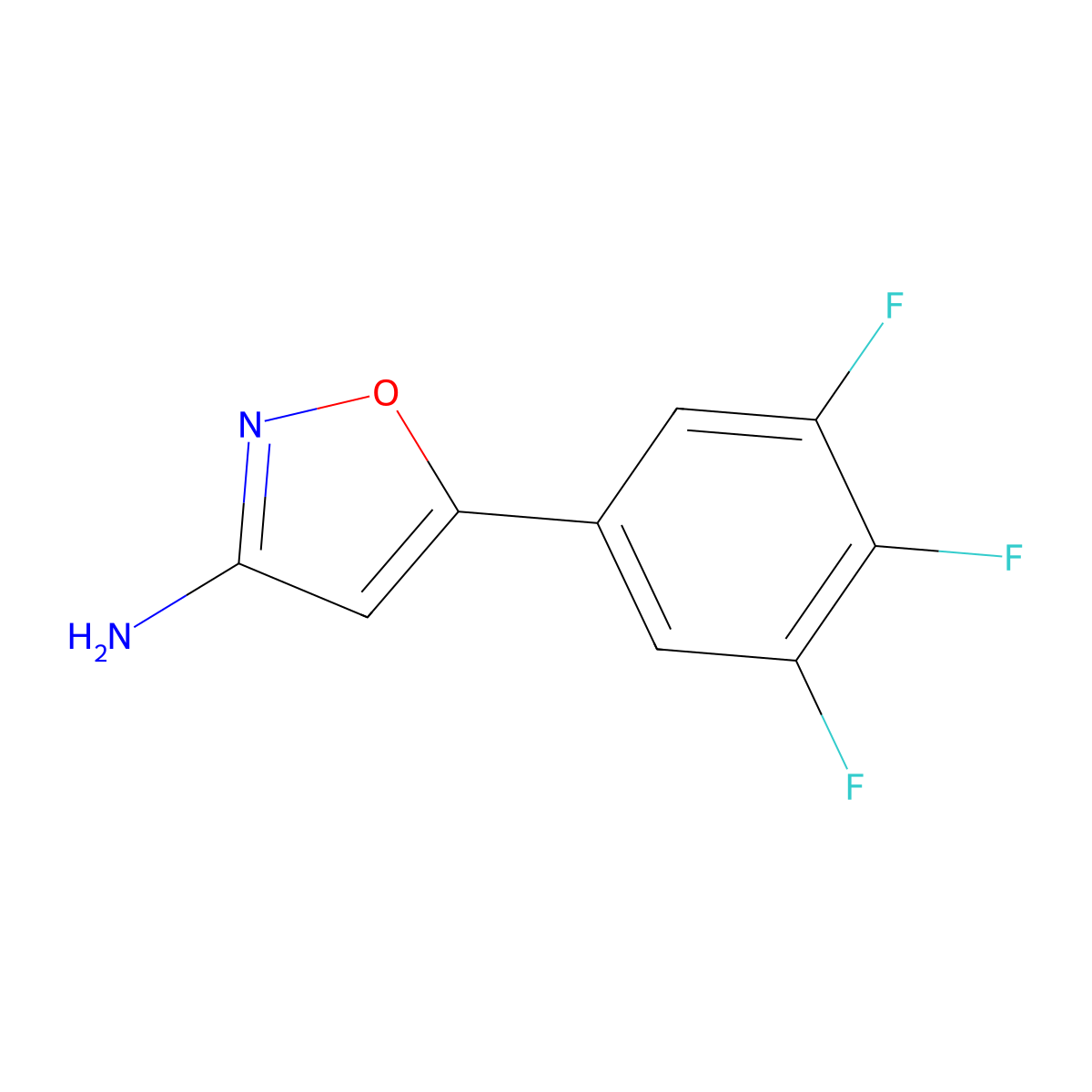 5-(3,4,5-Trifluorophenyl)isoxazol-3-amine molecular structure, CAS 1496288-69-7