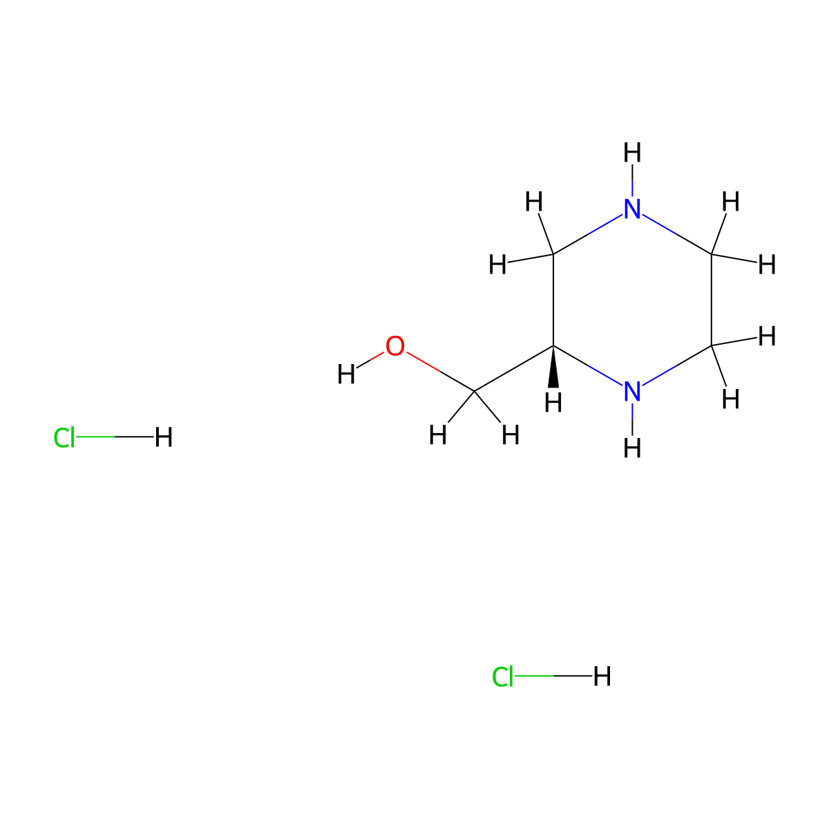 (S)-piperazin-2-ylmethanol dihydrochloride molecular structure, CAS 149629-73-2