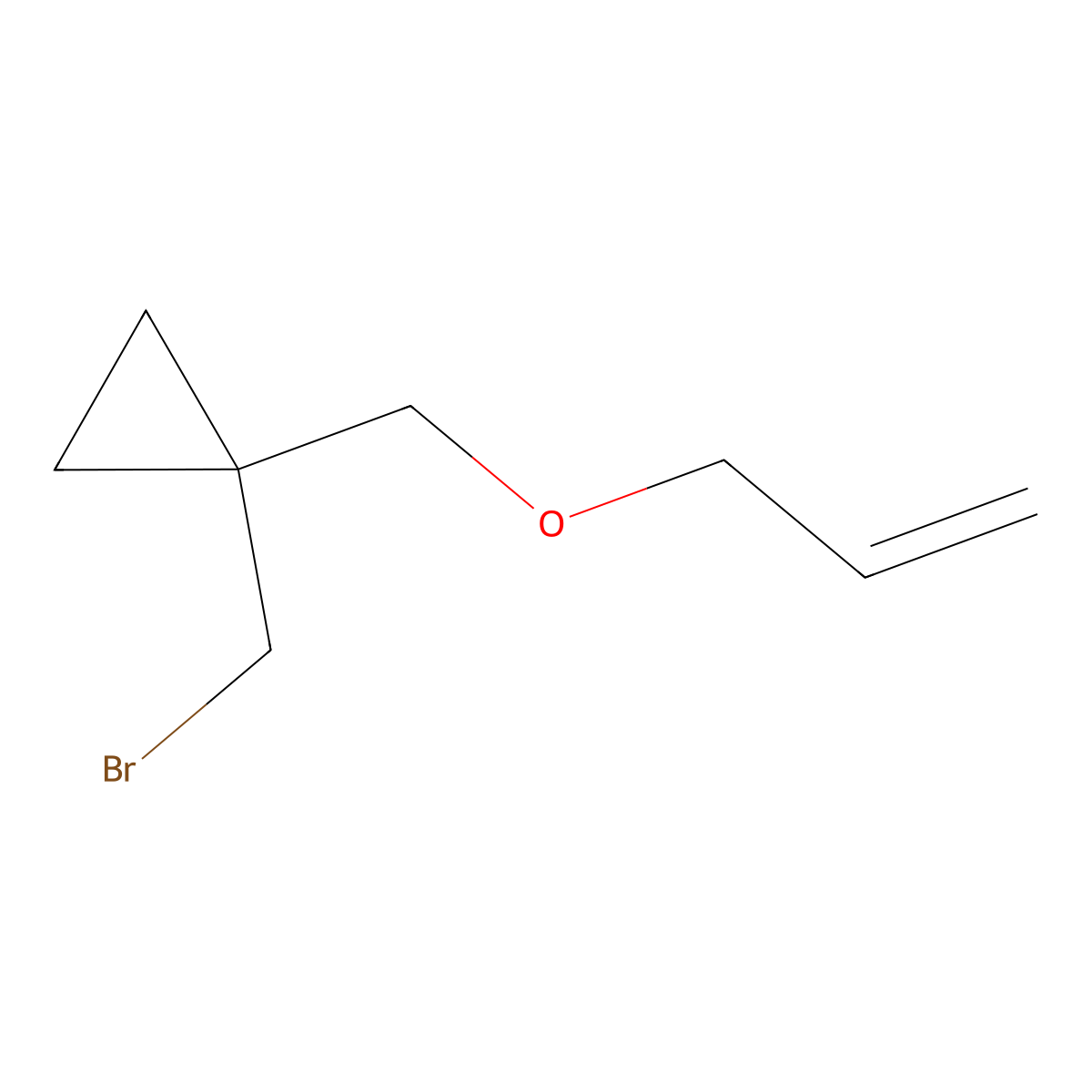 1-(Bromomethyl)-1-[(prop-2-EN-1-yloxy)methyl]cyclopropane molecular structure, CAS 1496296-20-8