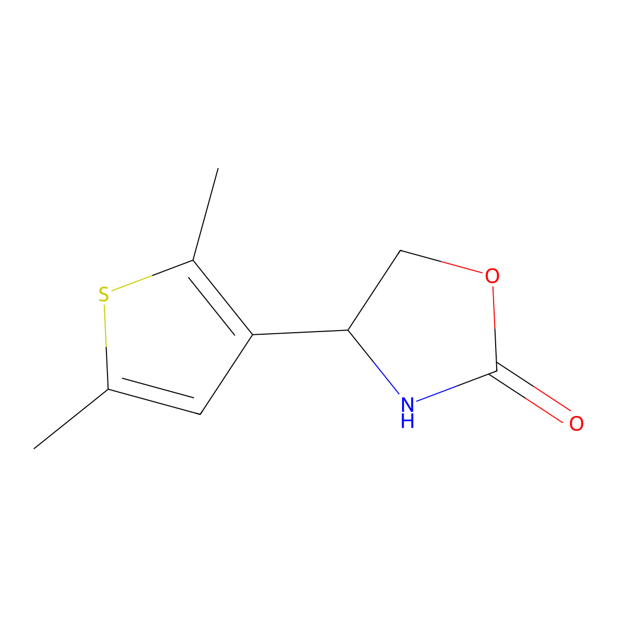 4-(2,5-Dimethylthiophen-3-yl)oxazolidin-2-one molecular structure, CAS 1496297-27-8