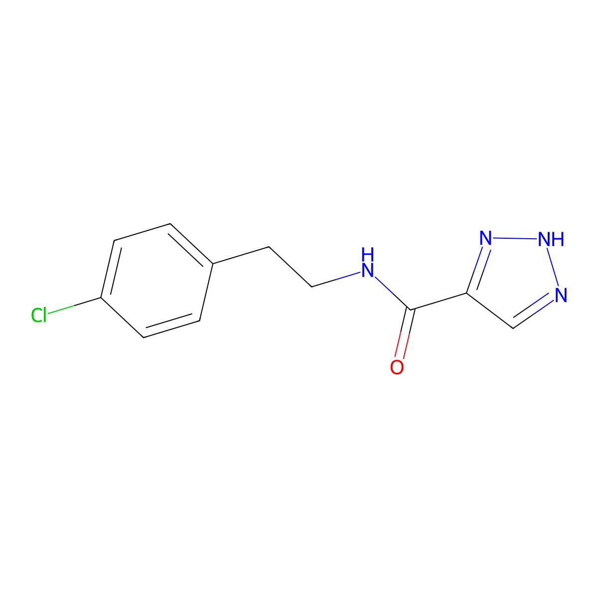 N-(4-chlorophenethyl)-1H-1,2,3-triazole-5-carboxamide molecular structure, CAS 1496299-25-2