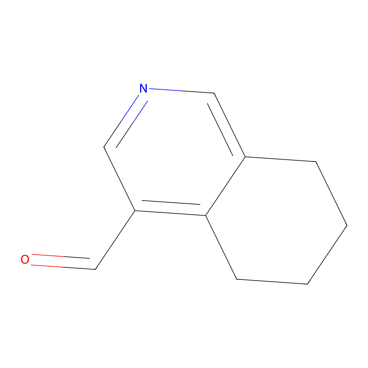 5,6,7,8-Tetrahydroisoquinoline-4-carbaldehyde molecular structure, CAS 1496300-90-3