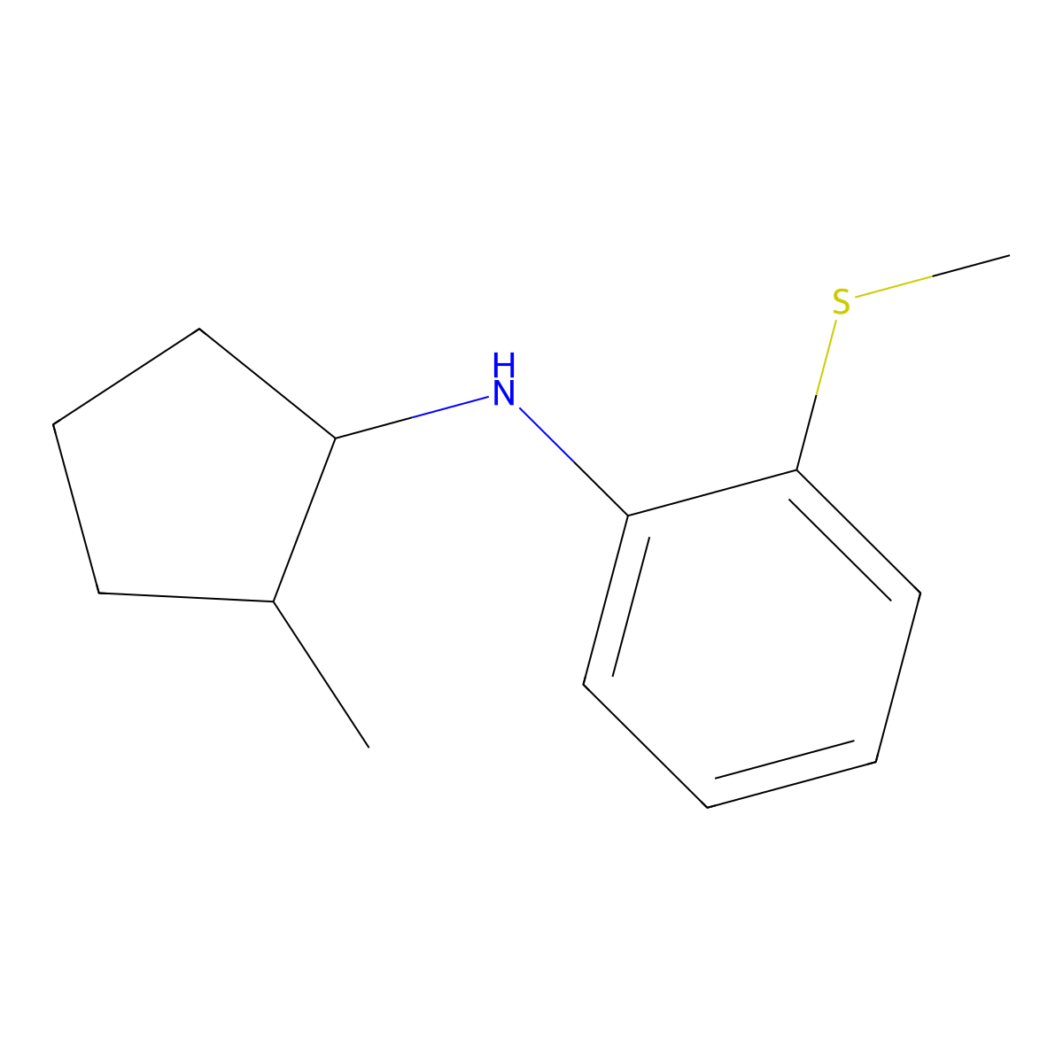 N-(2-Methylcyclopentyl)-2-(methylsulfanyl)aniline molecular structure, CAS 1496300-99-2