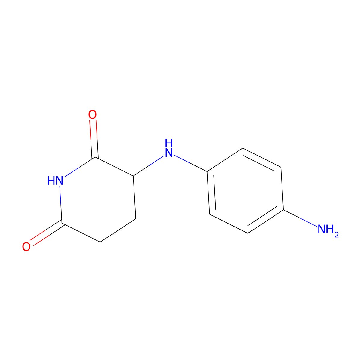 3-((4-Aminophenyl)amino)piperidine-2,6-dione molecular structure, CAS 1496310-18-9