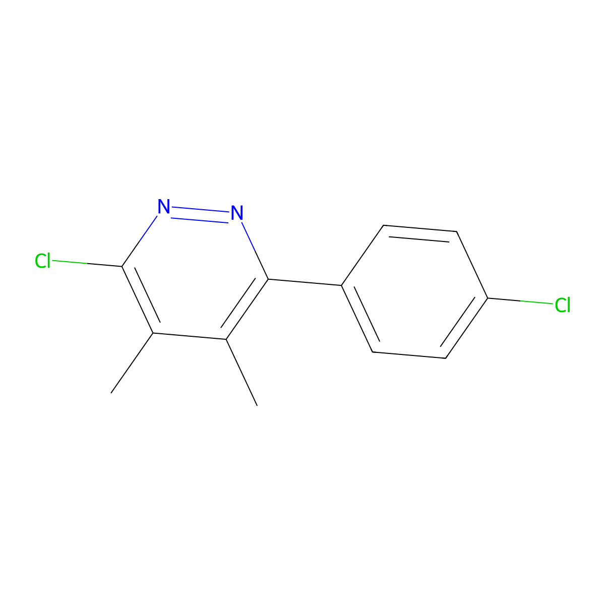 3-Chloro-6-(4-chlorophenyl)-4,5-dimethylpyridazine molecular structure, CAS 1496328-25-6