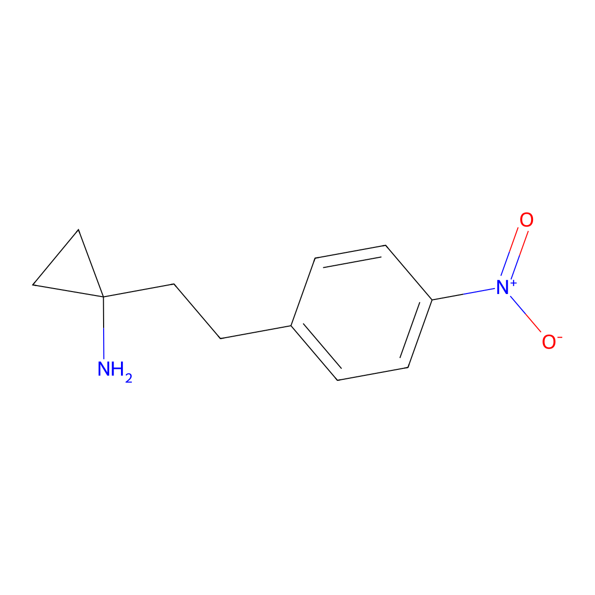 1-(4-Nitrophenethyl)cyclopropan-1-amine molecular structure, CAS 1496335-00-2