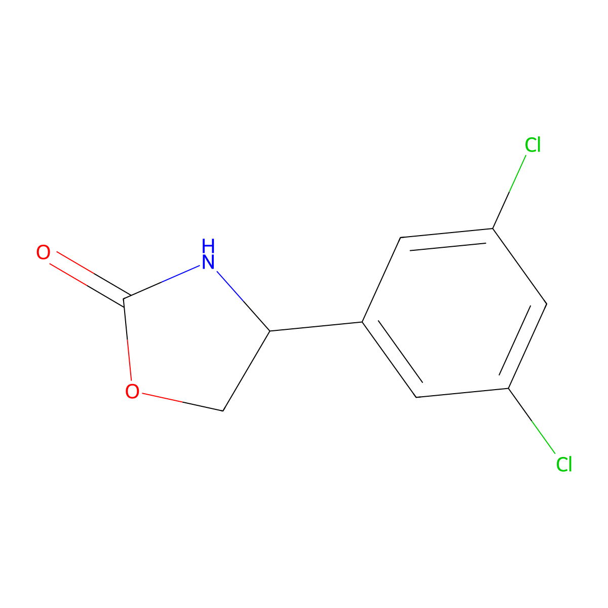 4-(3,5-Dichlorophenyl)oxazolidin-2-one molecular structure, CAS 1496336-32-3
