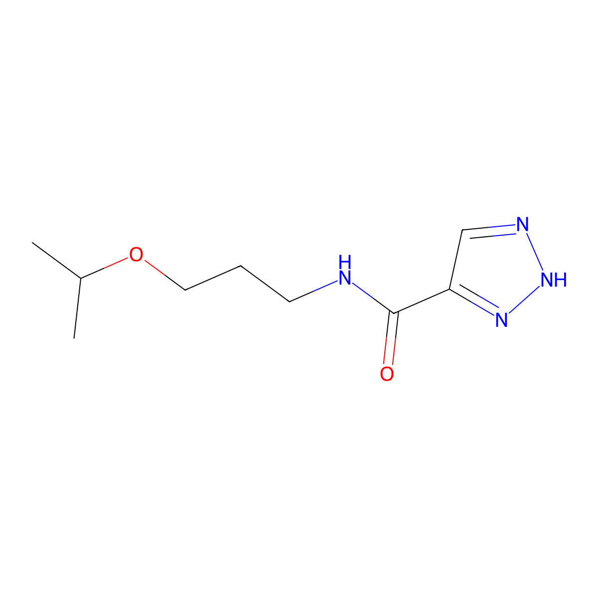 N-(3-isopropoxypropyl)-1H-1,2,3-triazole-5-carboxamide molecular structure, CAS 1496345-27-7