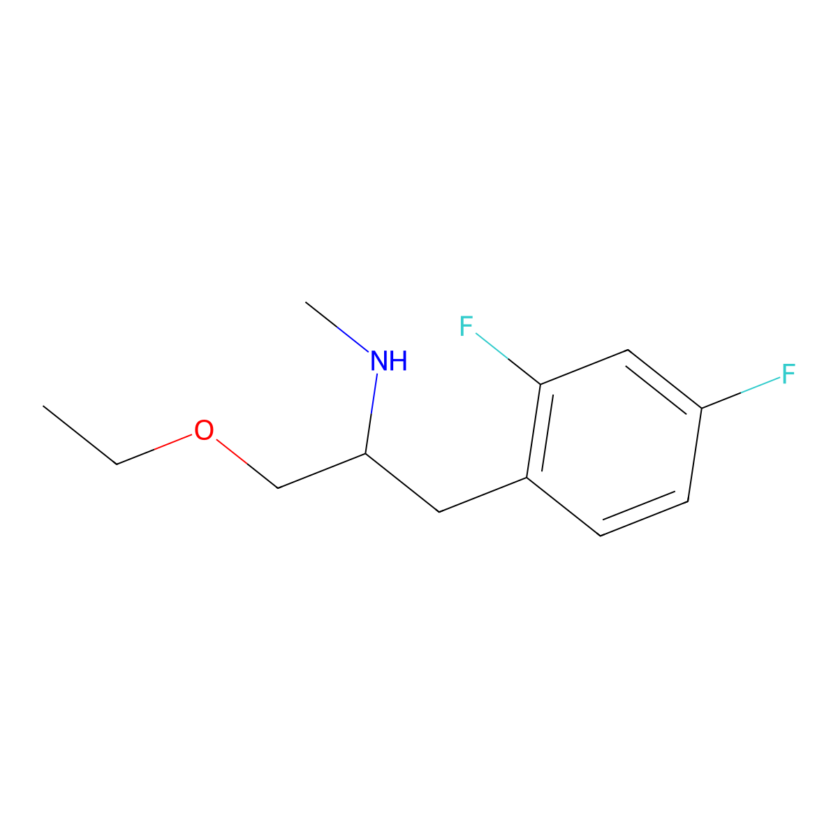 [1-(2,4-Difluorophenyl)-3-ethoxypropan-2-yl](methyl)amine molecular structure, CAS 1496349-45-1