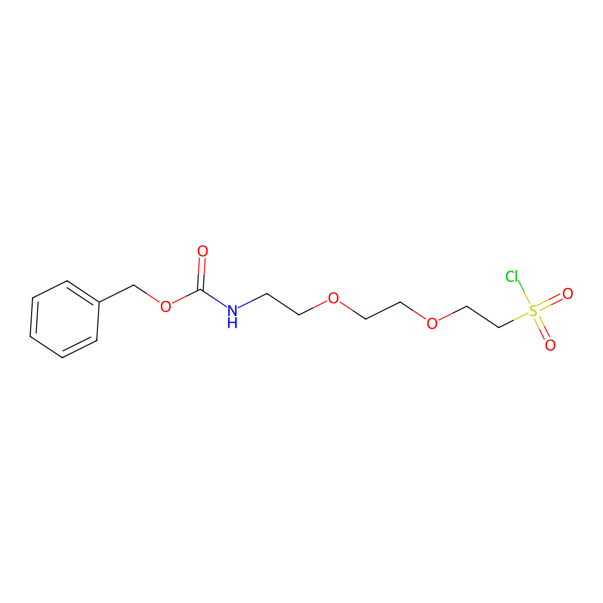 benzyl N-(2-(2-(2-(chlorosulfonyl)ethoxy)ethoxy)ethyl)carbamate molecular structure, CAS 149636-42-0