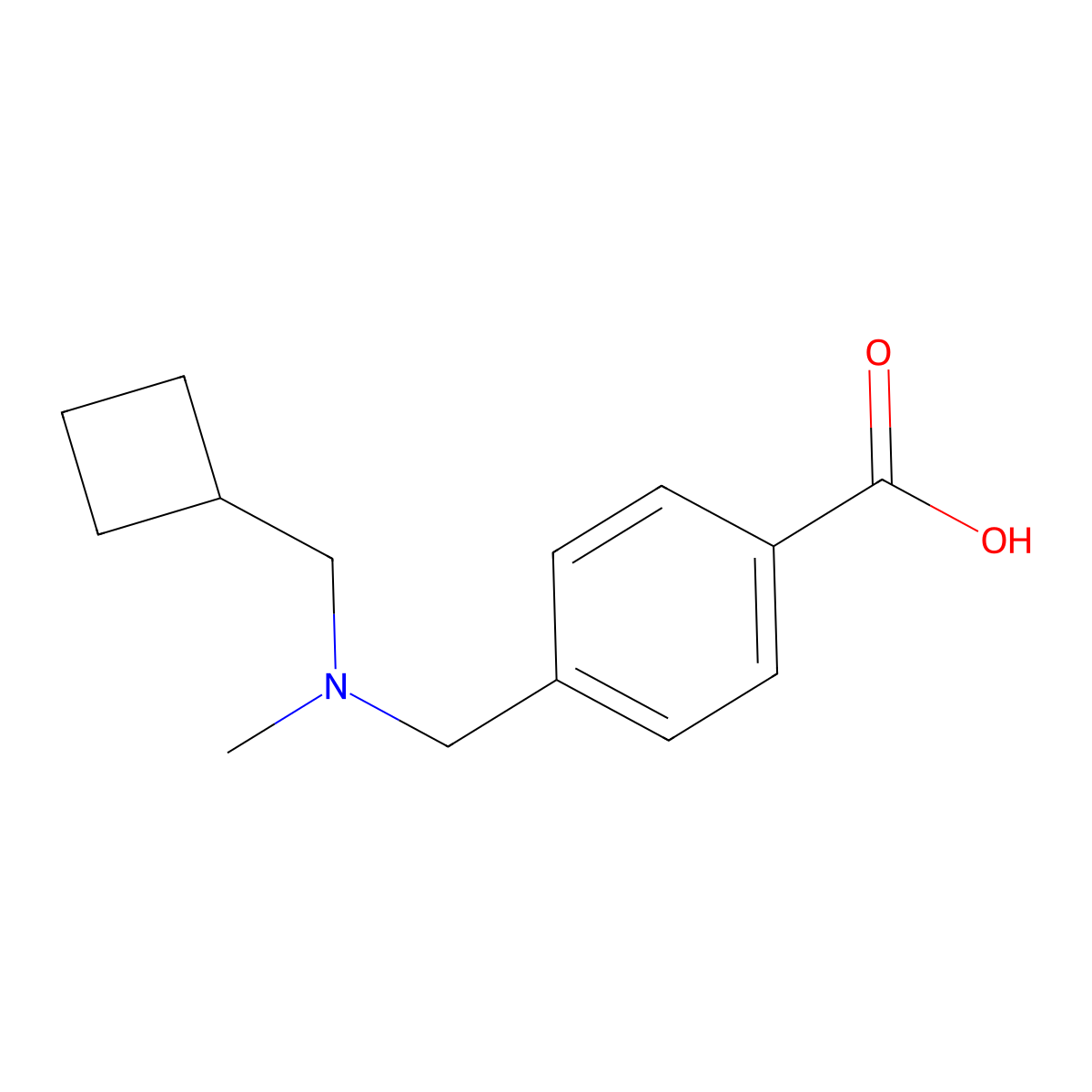4-{[(Cyclobutylmethyl)(methyl)amino]methyl}benzoic acid molecular structure, CAS 1496363-93-9