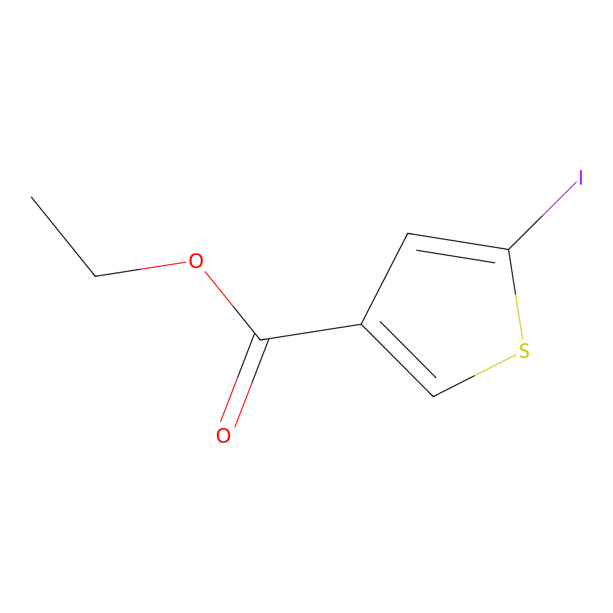 Ethyl 5-iodothiophene-3-carboxylate molecular structure, CAS 1496383-74-4