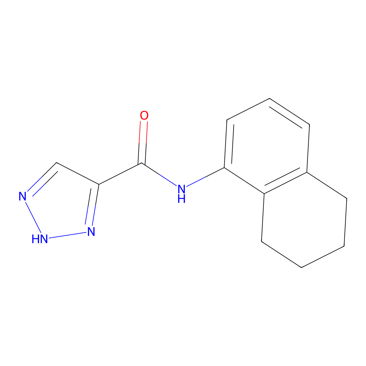 N-(5,6,7,8-tetrahydronaphthalen-1-yl)-1H-1,2,3-triazole-5-carboxamide molecular structure, CAS 1496386-68-5