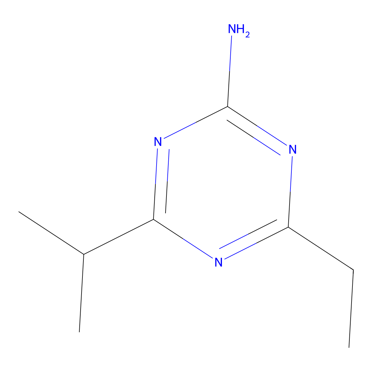 4-Ethyl-6-(propan-2-yl)-1,3,5-triazin-2-amine molecular structure, CAS 1496405-94-7
