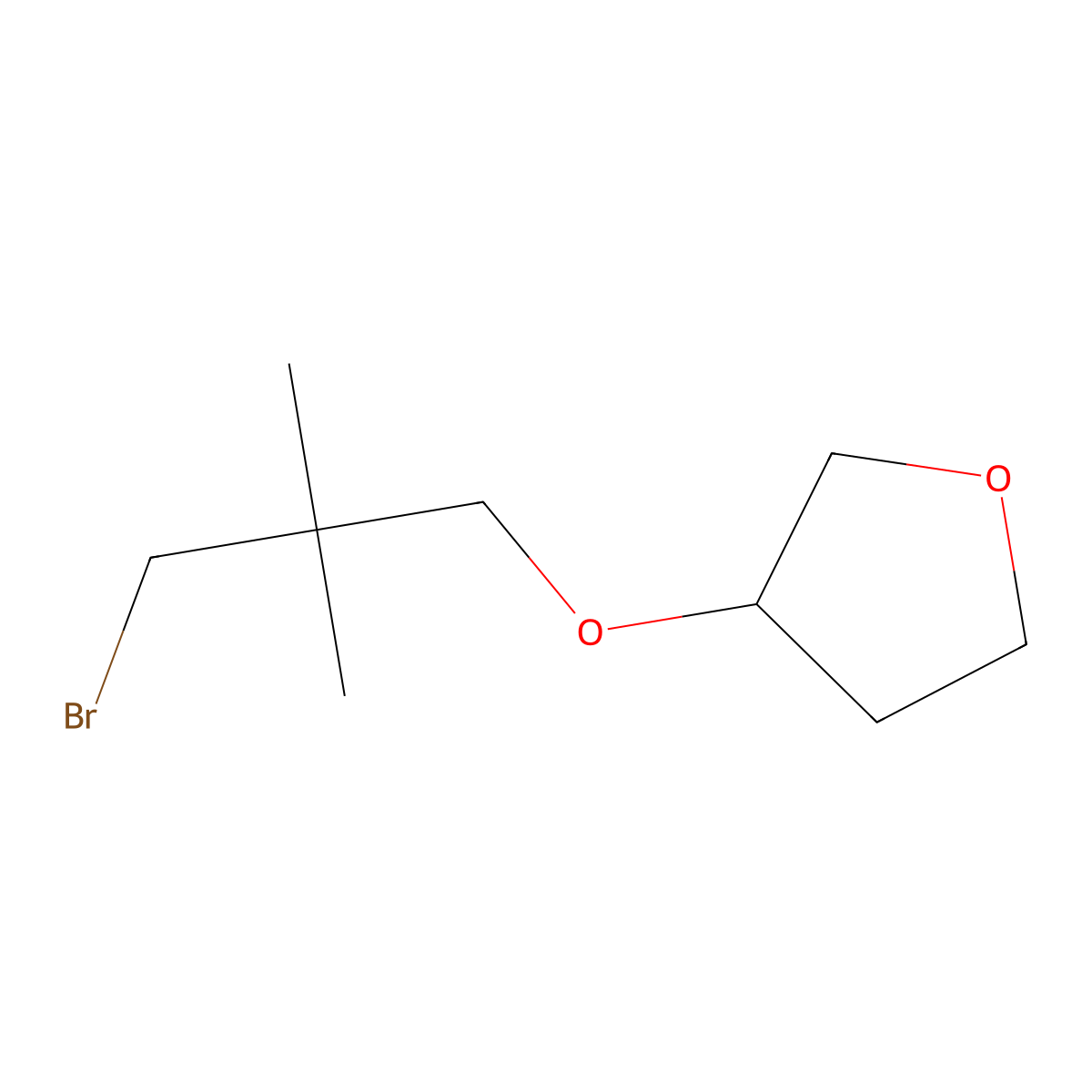 3-(3-Bromo-2,2-dimethylpropoxy)oxolane molecular structure, CAS 1496413-58-1