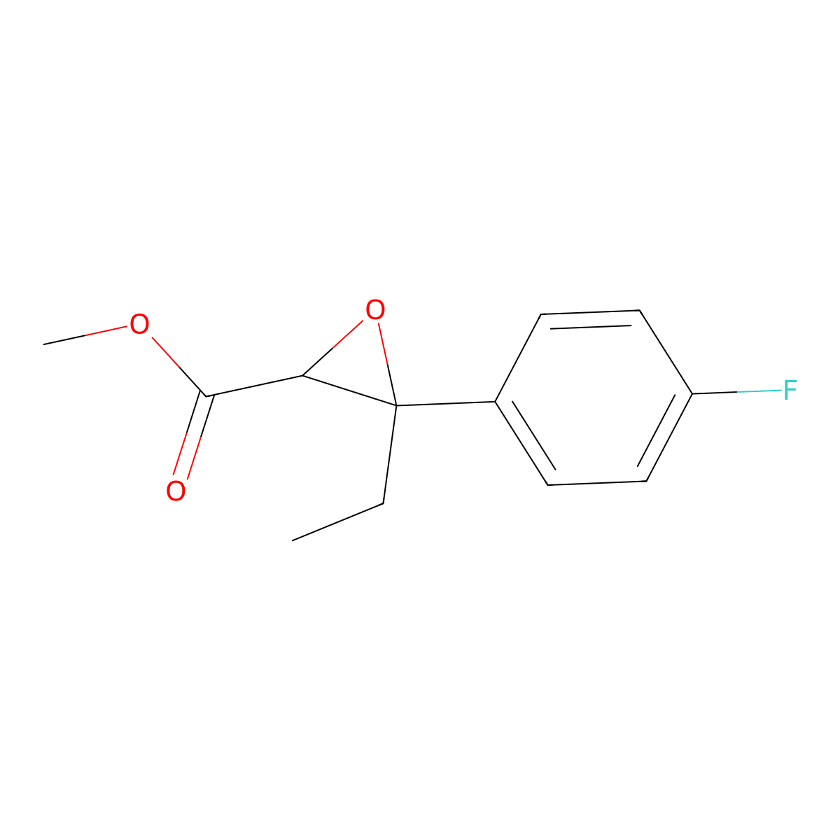 Methyl 3-ethyl-3-(4-fluorophenyl)oxirane-2-carboxylate molecular structure, CAS 1496427-28-1