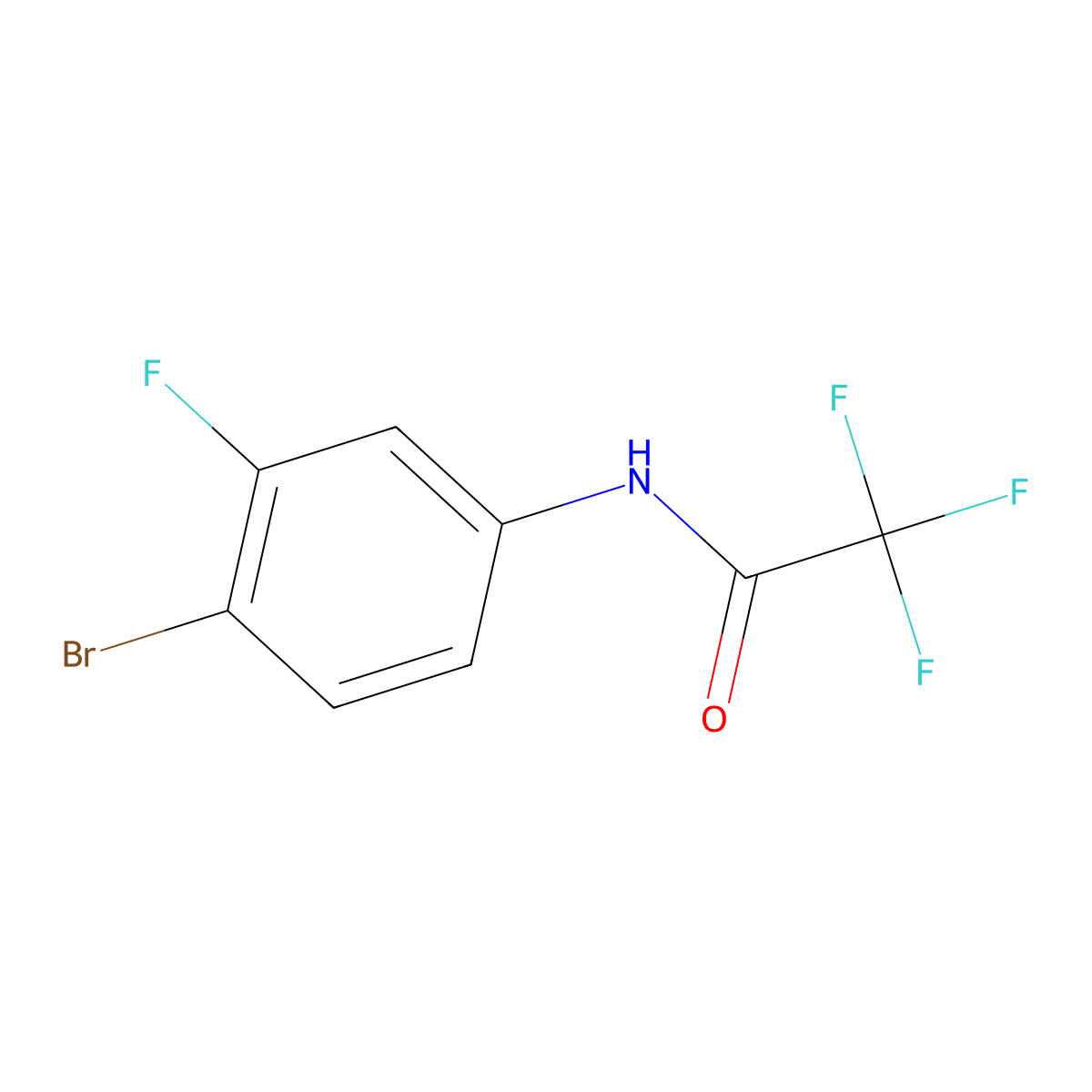 N-(4-bromo-3-fluorophenyl)-2,2,2-trifluoroacetamide molecular structure, CAS 1496430-32-0