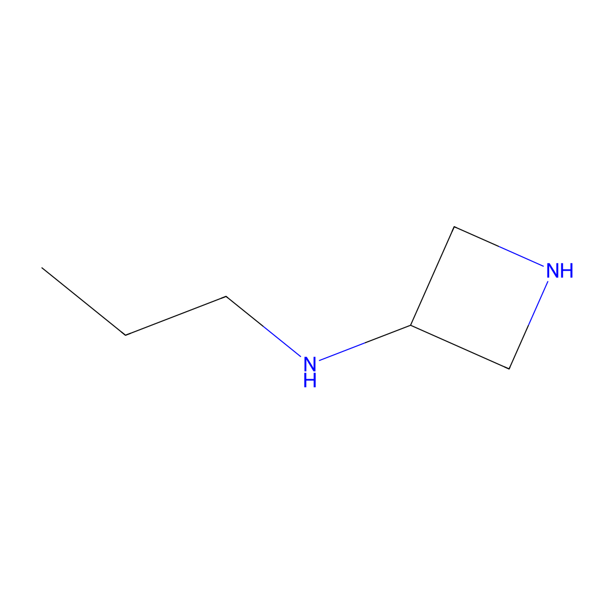 N-propylazetidin-3-amine molecular structure, CAS 1496439-79-2
