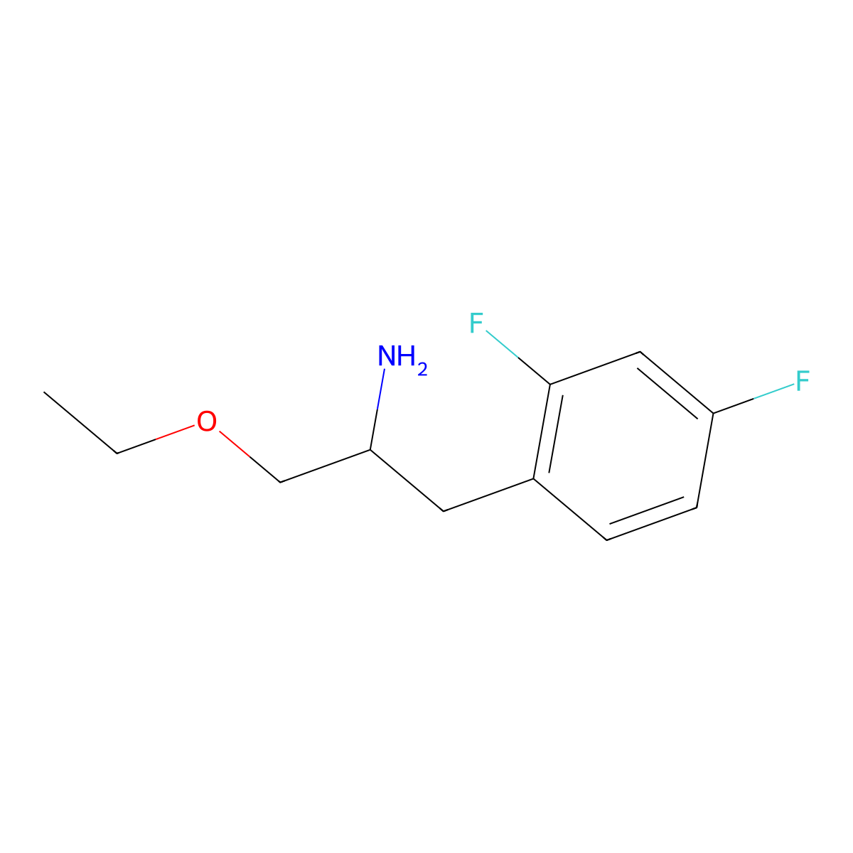 1-(2,4-Difluorophenyl)-3-ethoxypropan-2-amine molecular structure, CAS 1496479-57-2
