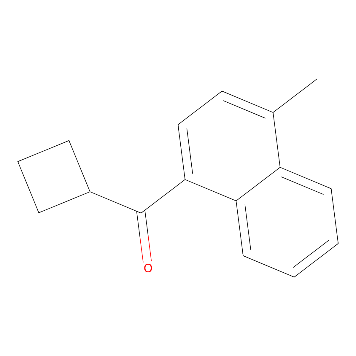 Cyclobutyl(4-methyl-1-naphthalenyl)methanone molecular structure, CAS 1496483-16-9