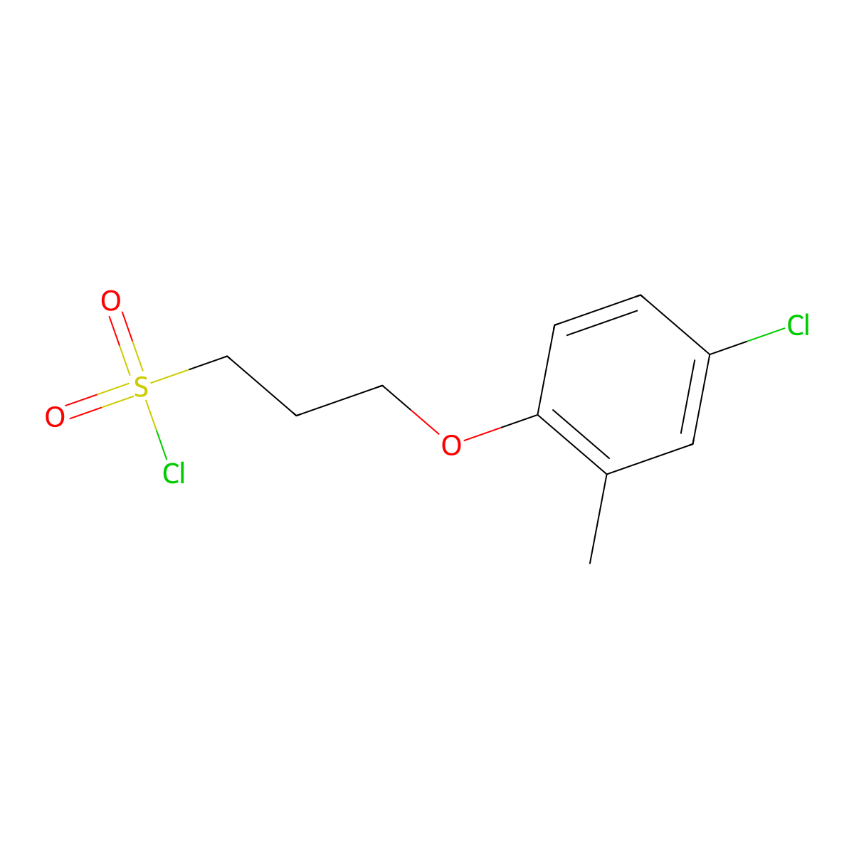 3-(4-Chloro-2-methylphenoxy)propane-1-sulfonyl chloride molecular structure, CAS 1496484-90-2