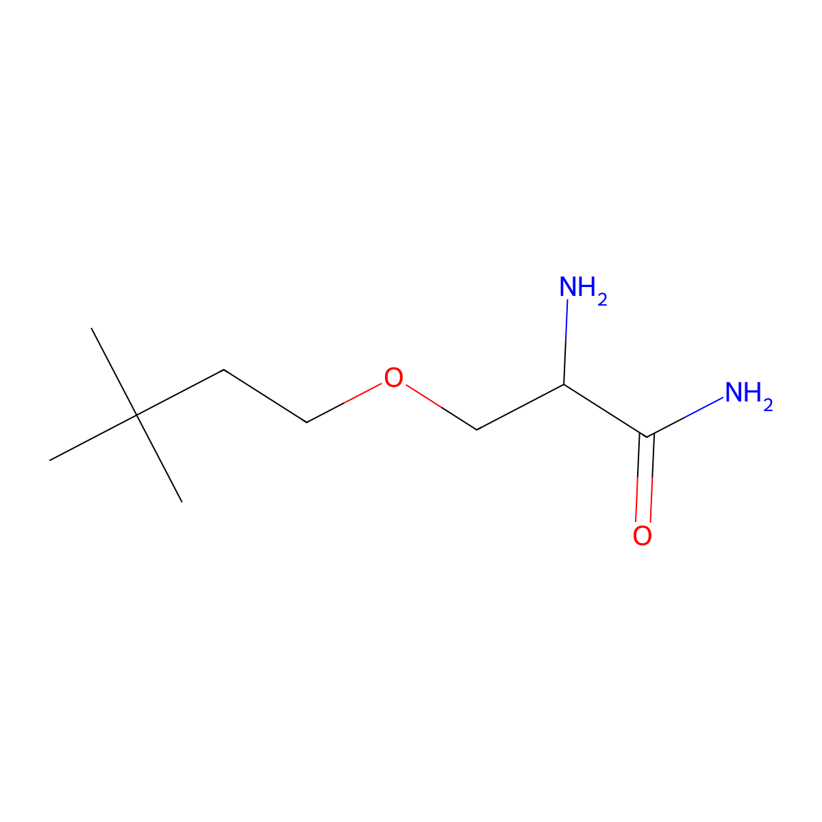 2-Amino-3-(3,3-dimethylbutoxy)propanamide molecular structure, CAS 1496488-88-0