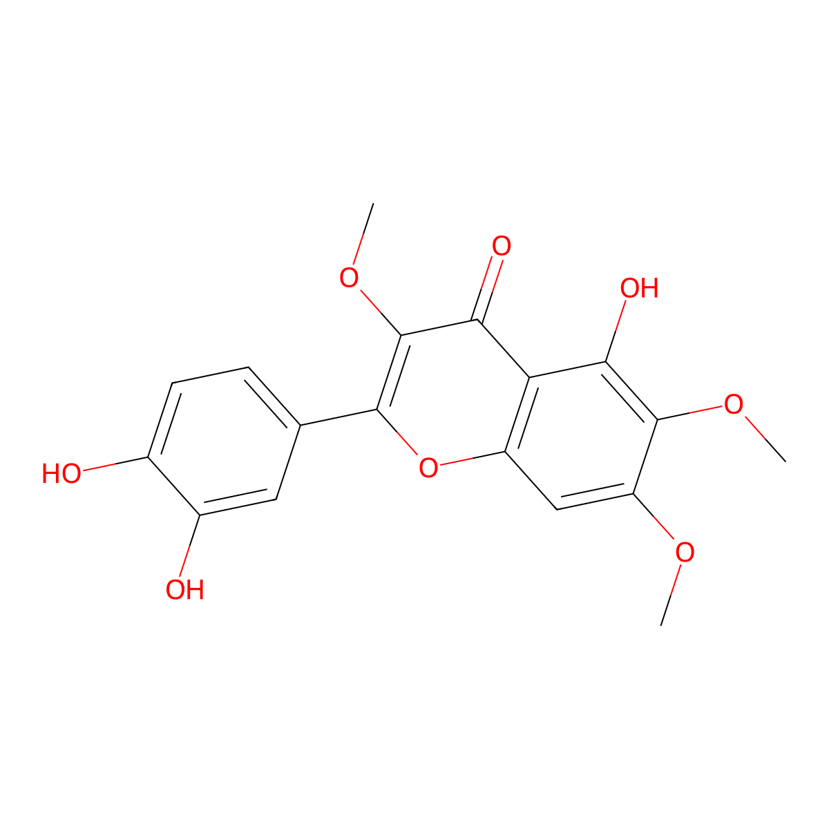 Chrysosplenol D molecular structure, CAS 14965-20-9